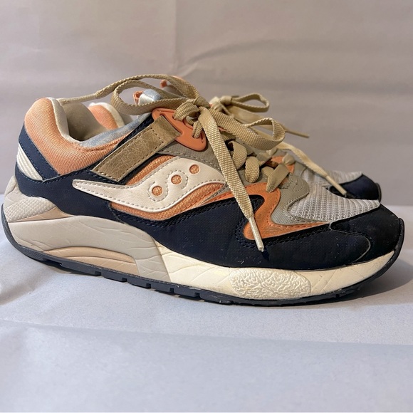 Saucony Grid 9000 Kith Sneaker Suede Leather & Mesh Upper Size EU 38 - Picture 3 of 9